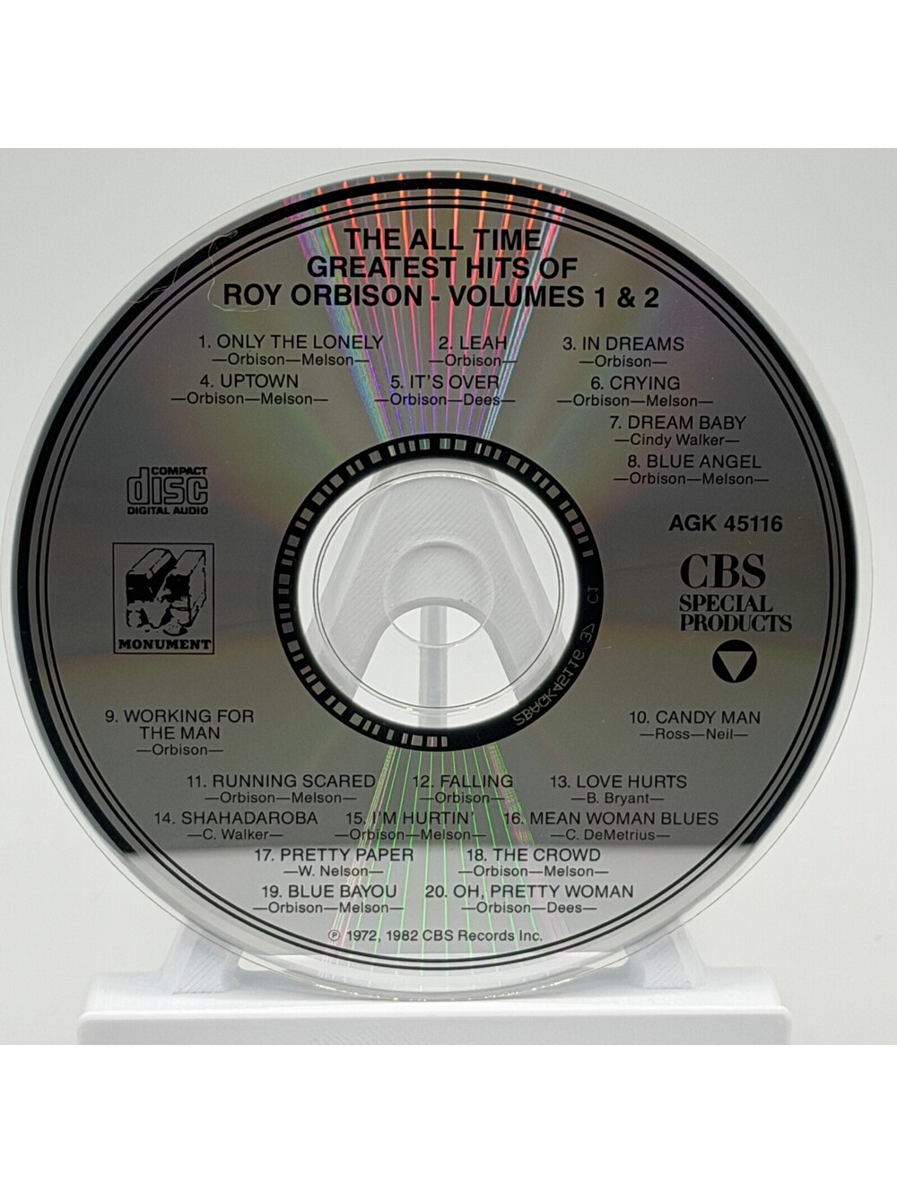 The All-Time Greatest Hits Of Roy Orbison (1989) - Audio CD - Rock * Disc Only *
